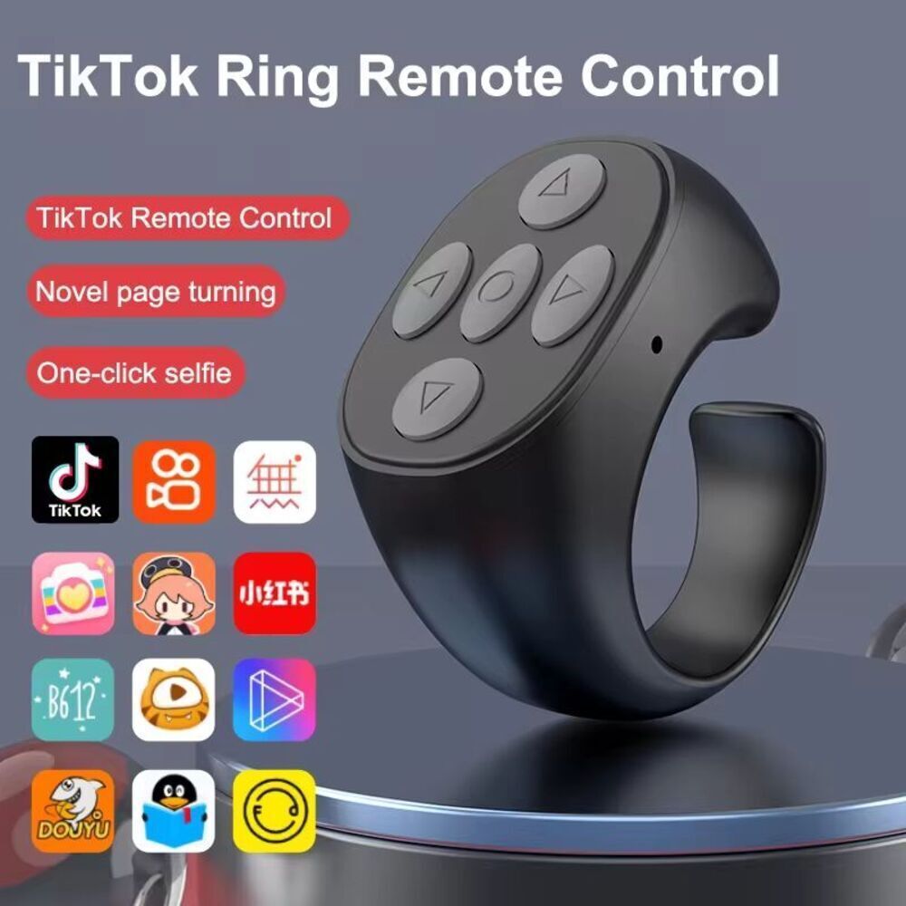 2024 Bluetooth Remote Control Ring Gadget Flipping Selfie Fingertip Control NEW